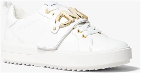 michael kors emmett logo embellished leather sneaker|Emmett Embellished Logo Sneaker .